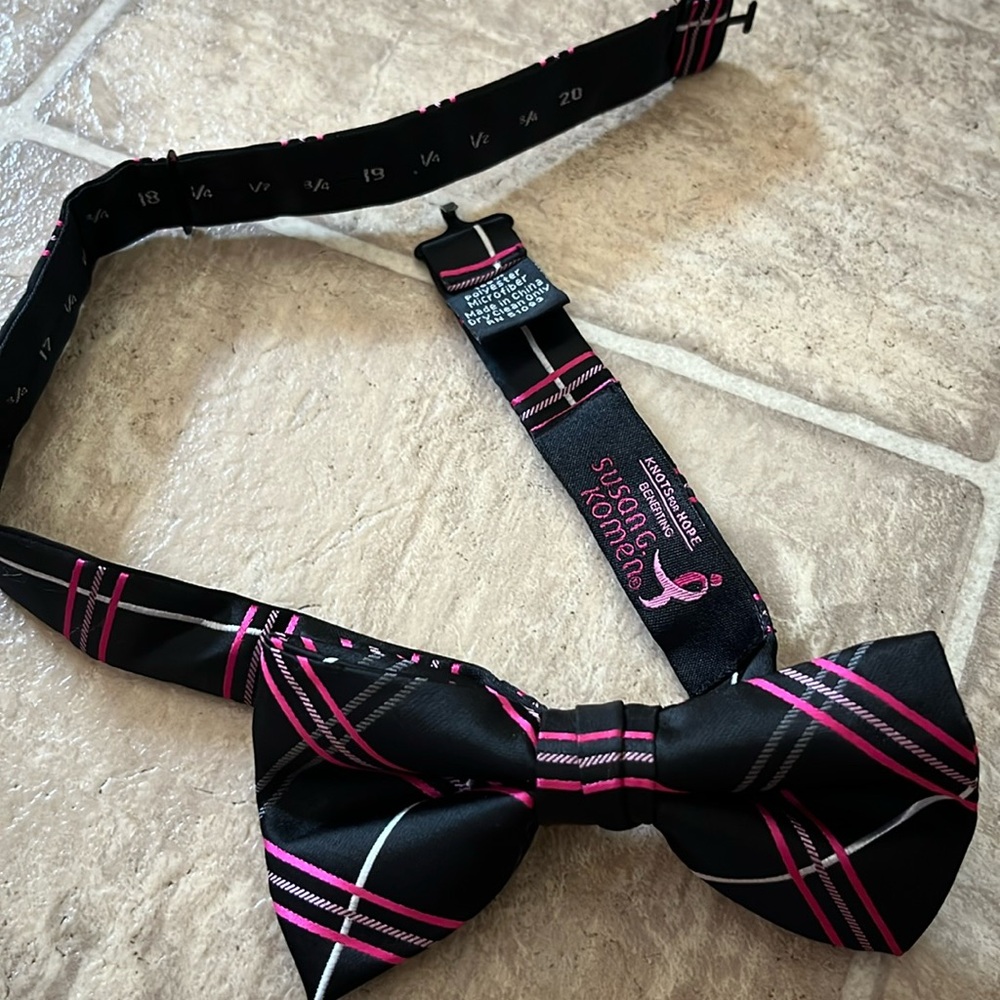 Susan G Komen Breast Cancer Awareness bow tie